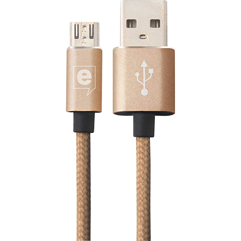Cabo Micro USB 1.2m Easy Mobile Premium Dourado