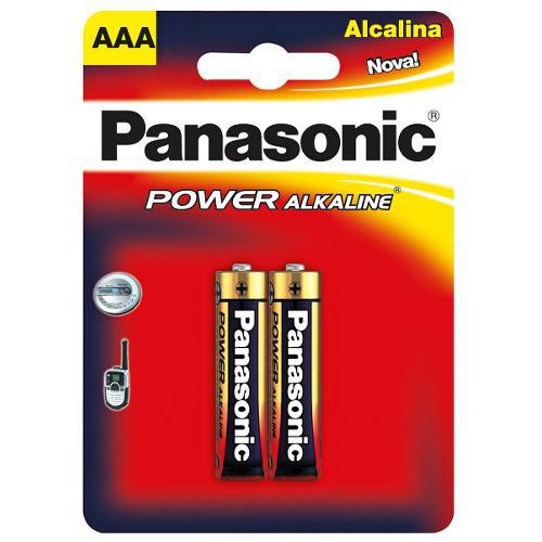 Pilha Palito Alcalina com 2 Unidades Power Alkaline Panasonic