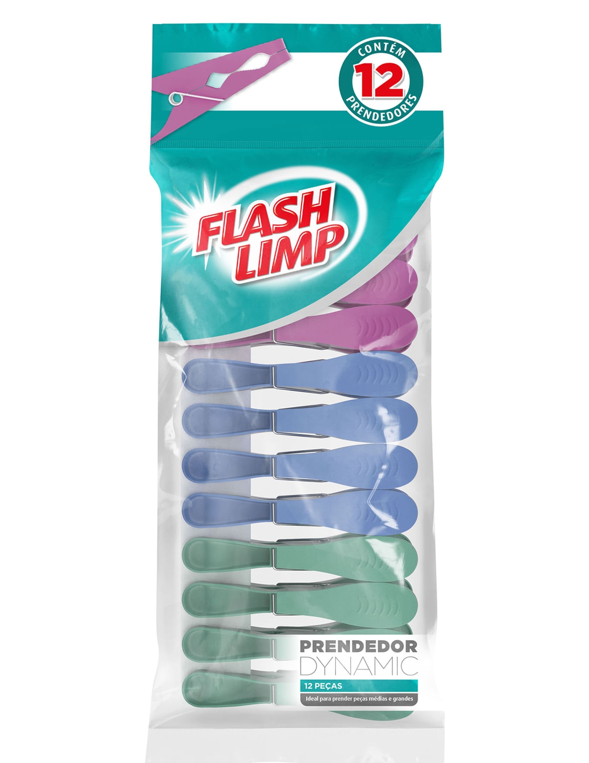 Conjunto 12 Prendedores Dynamic Flash Limp