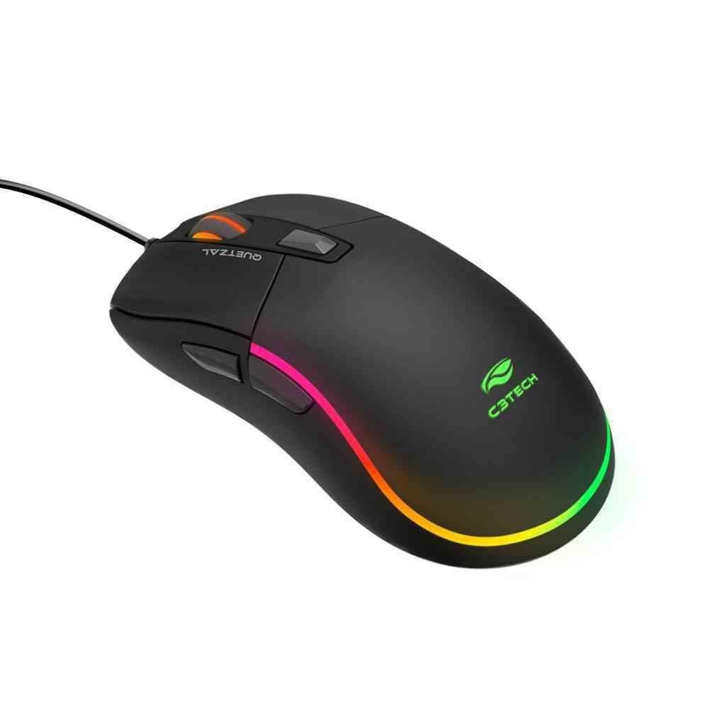Mouse Gamer C3tech Usb Quetzal 5000 Dpi Ambidestro Mg-510bk