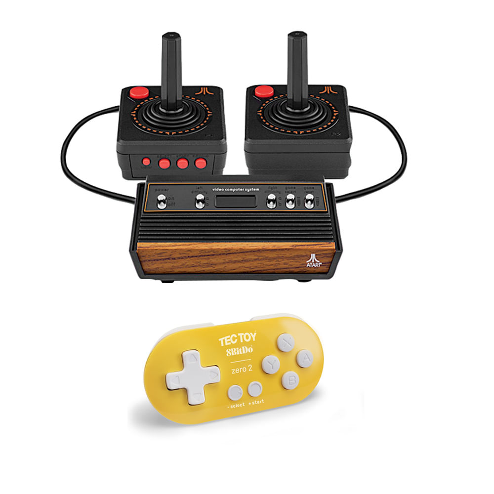 Kit Console Atari Flashback X TecToy 110 Jogos 2 Joysticks com Controle ZERO 2