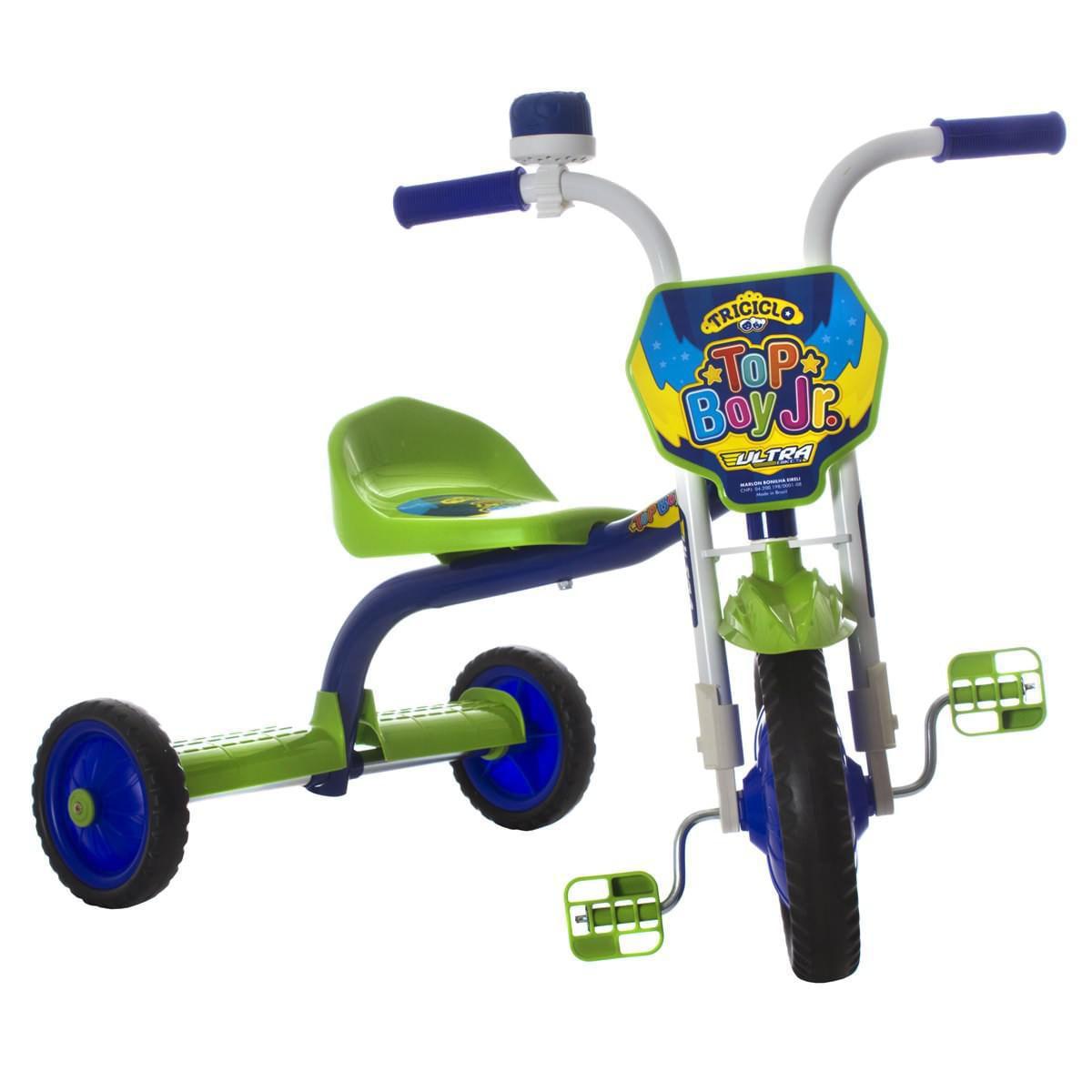 Triciclo Infantil Ultra Bike Top Girl Azul com Verde
