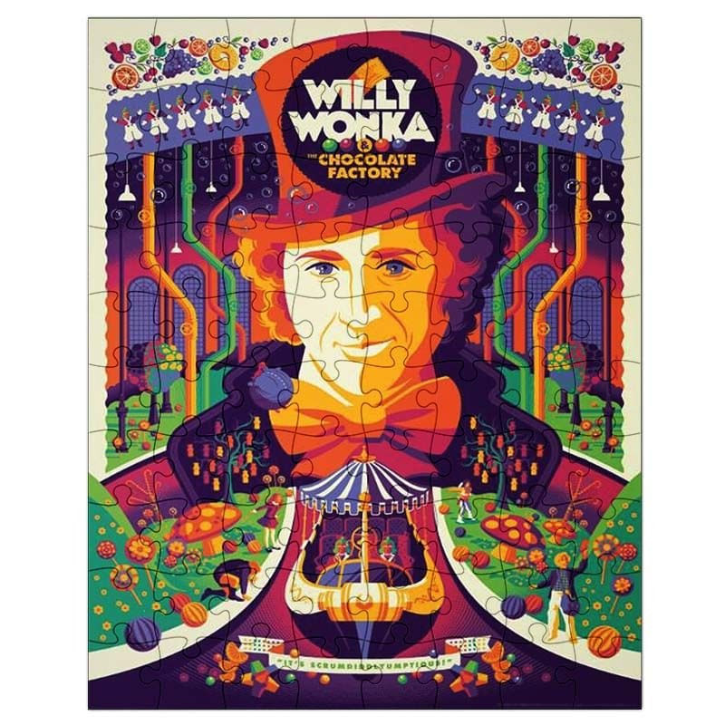 Quebra-Cabeça 90 Peças  30Cm Willy Wonka