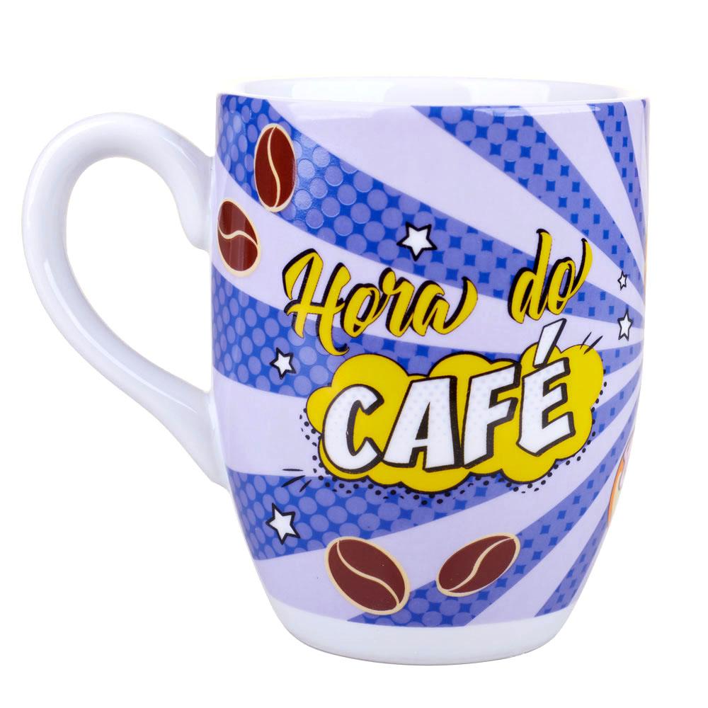 Caneca de Porcelana 350ml Etilux Hauskraft Hora do Café