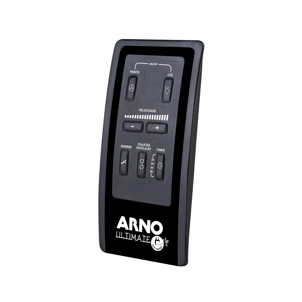 Ventilador de Teto Arno Ultimate Globo de Vidro Controle Remoto e 3 Pás Brancas 220V