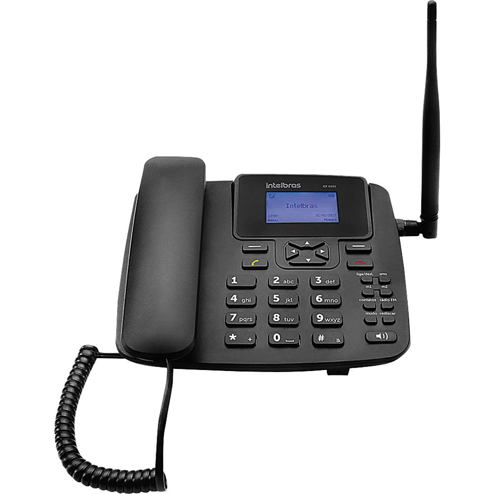 Telefone Celular de Mesa com Identificador e Viva-Voz Intelbras CF 4201 Preto