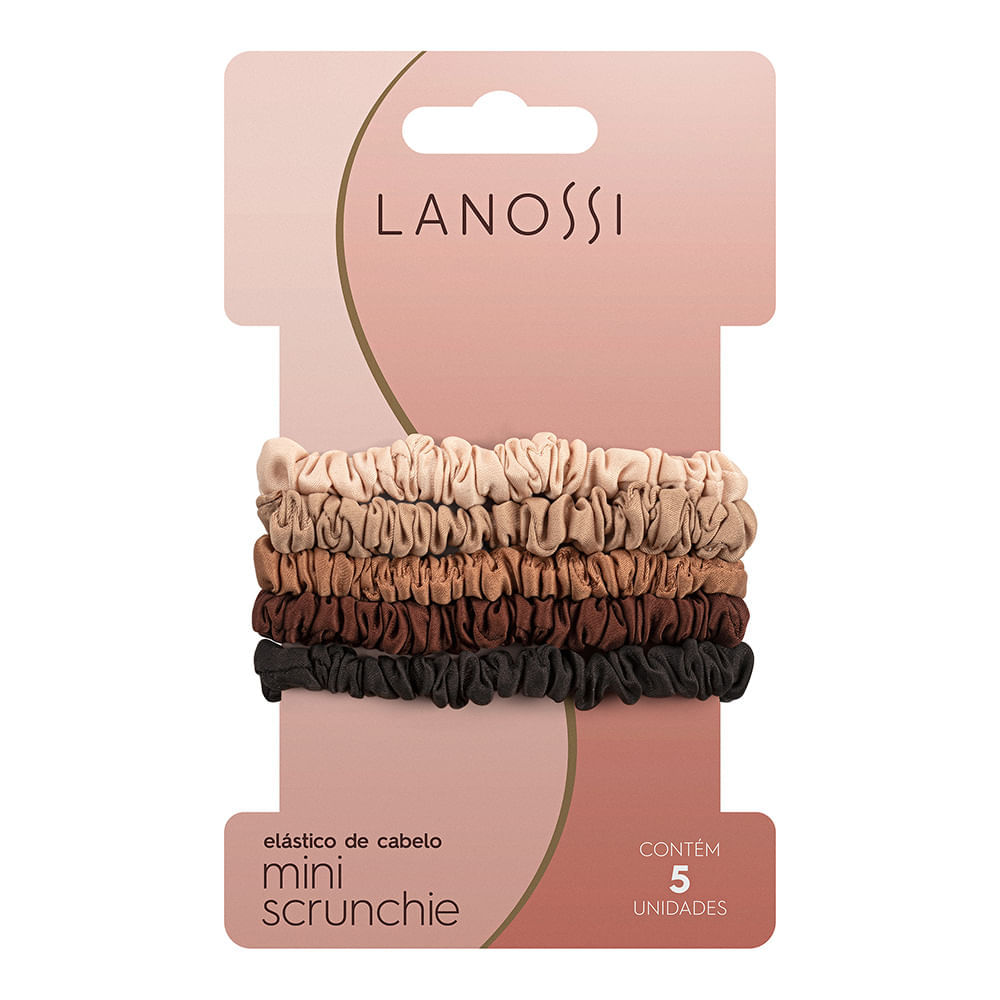 Mini Scrunchie Cappuccino Lanossi 5 Unidades