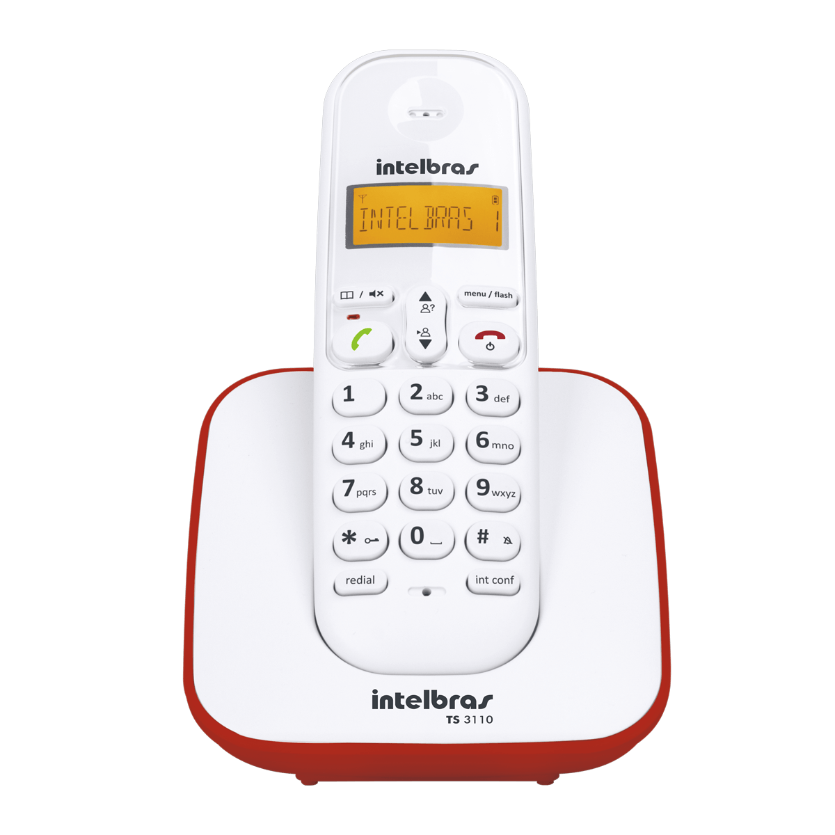 Telefone sem Fio com Identificador Intelbras TS3110 Vermelho