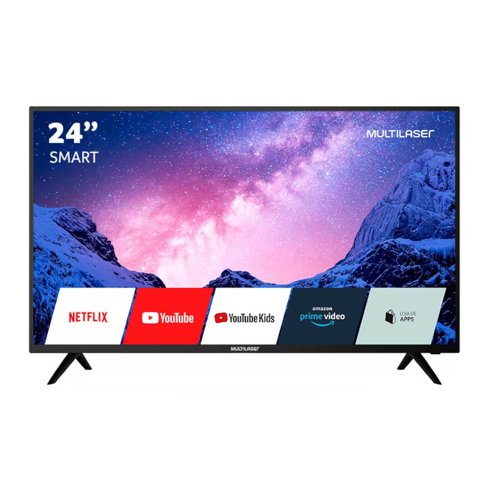 Smart TV Multilaser 24" LED HD TL040 com Conversor Digital