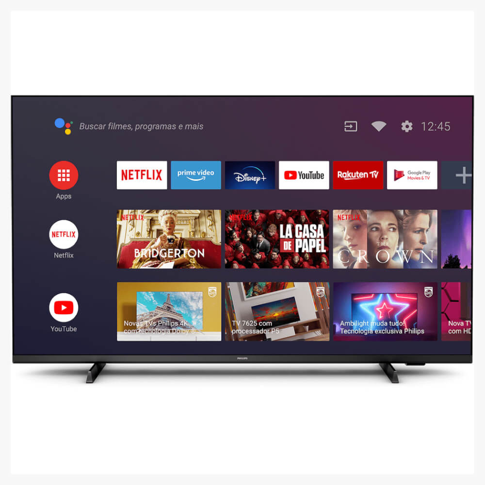 Smart TV Philips 50" 4K LED 50PUG7406/78 Bluetooth Androidtv