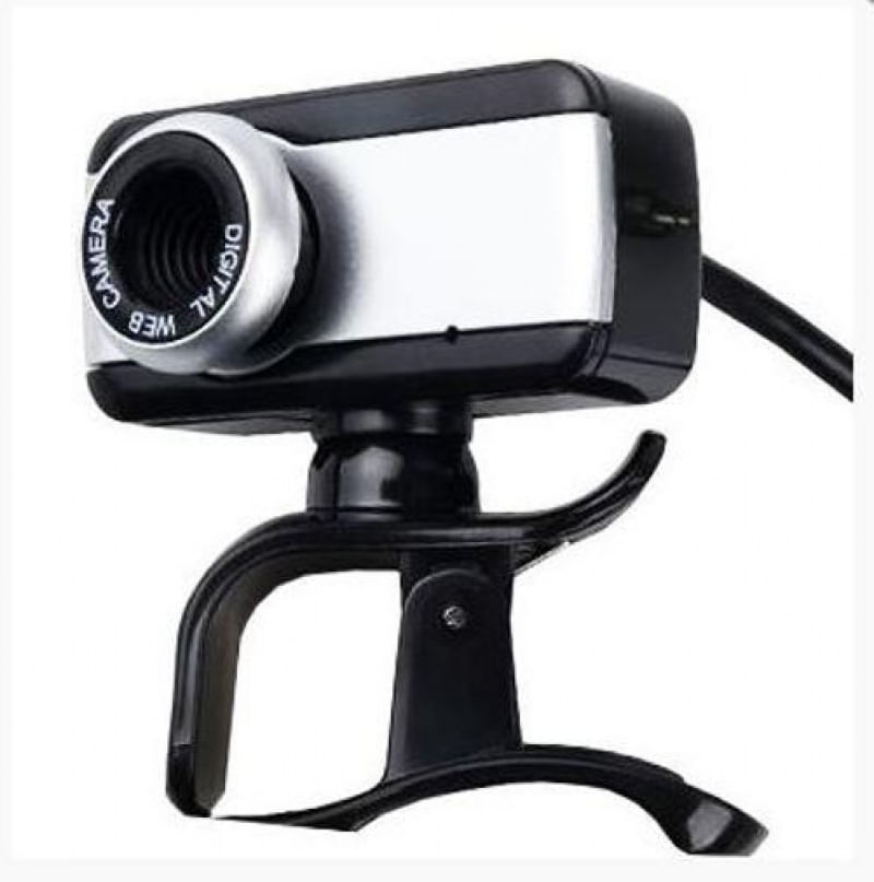 Webcam Brazilpc V4 1.5M Com Microfone Pto/Prata