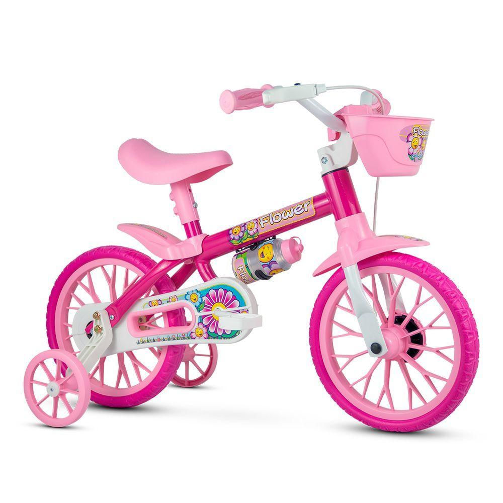 Bicicleta Infantil Feminina Aro 12 Flower Nathor
