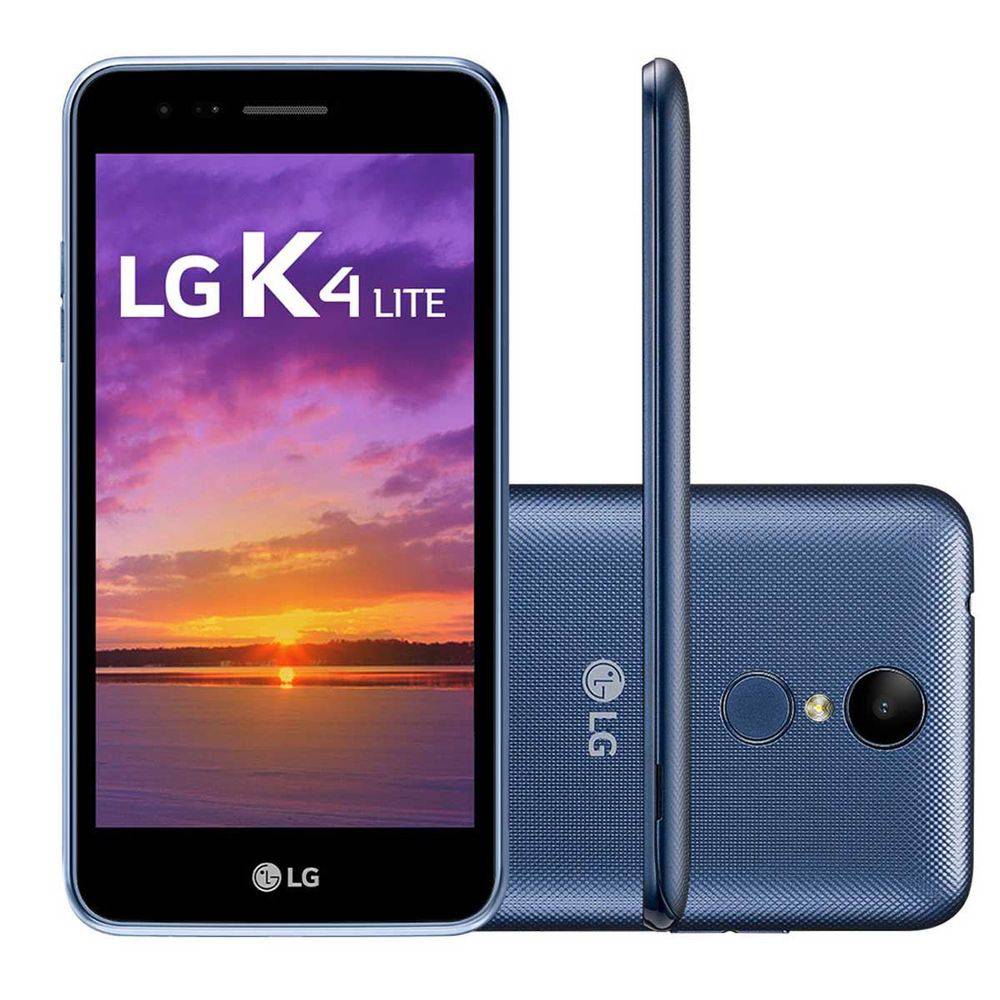 Smartphone LG K4 Lite X230DS Desbloqueado. Dual Chip. Android 6.0. Tela 5". 4G/Wi-fi. Câmera 5MP - Indigo