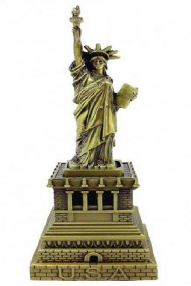 Enfeite Decorativo Estátua da Liberdade Metal 16cm