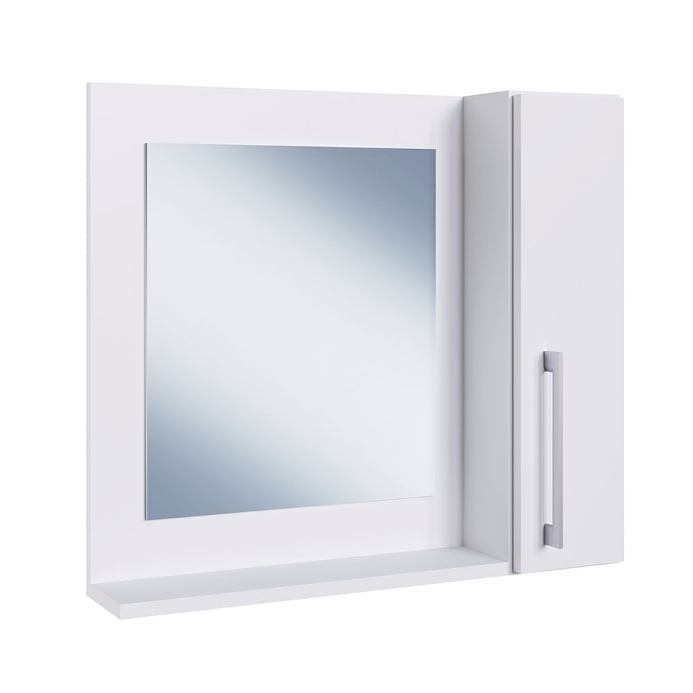 Espelho para Banheiro com 01 Porta Branco