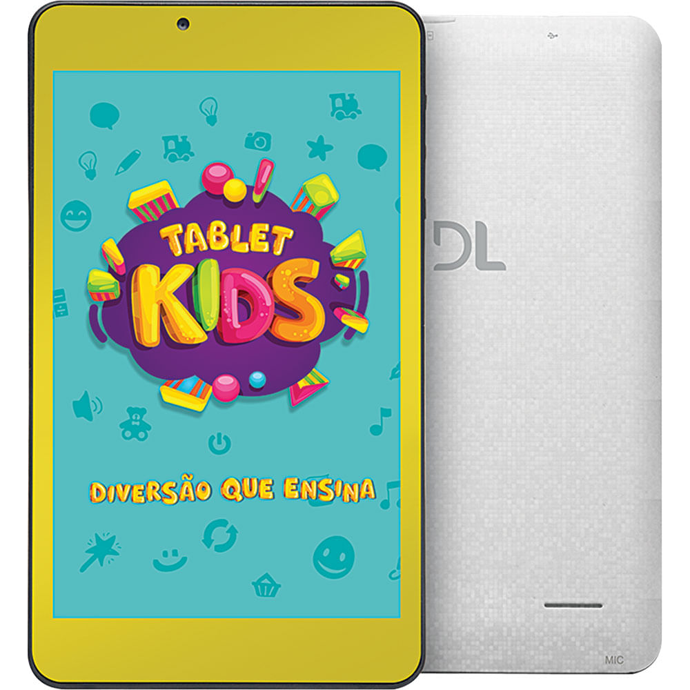 Tablet DL Kids C10 TX394 8GB Wi-Fi Tela 7" Branco