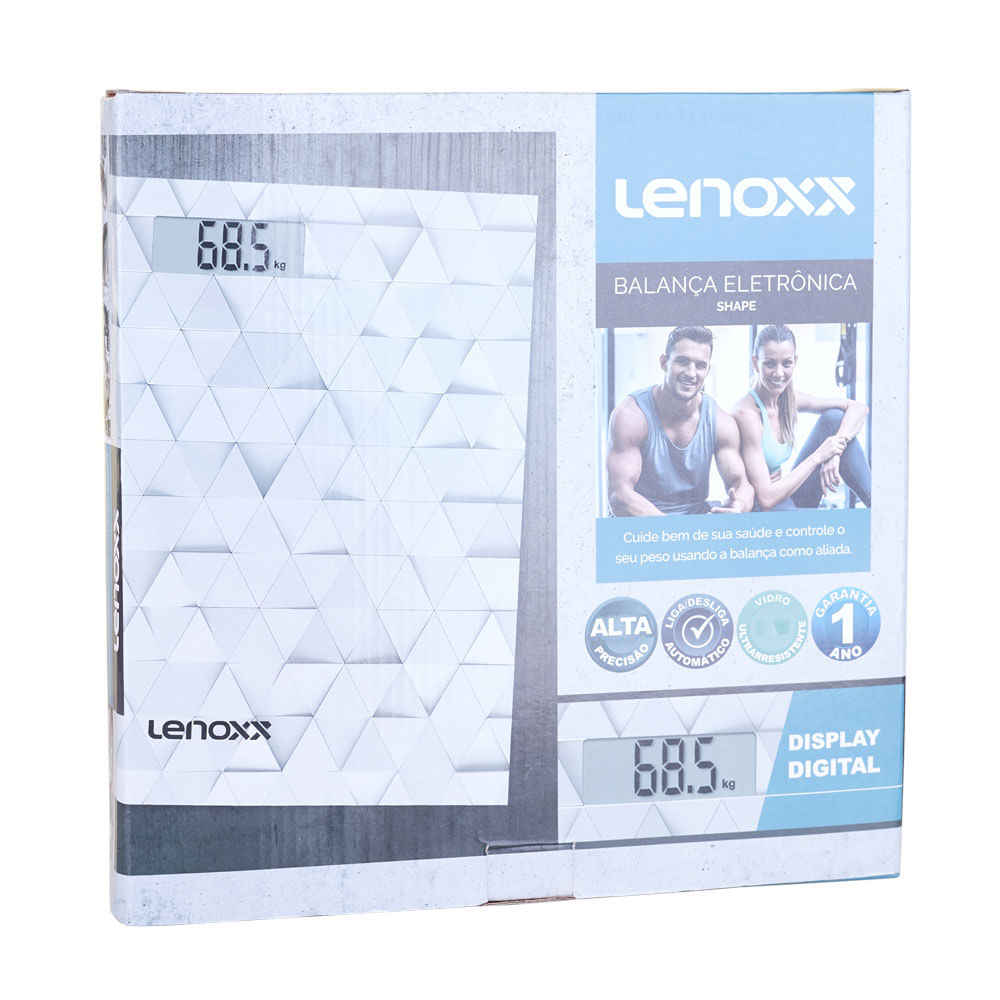 Balança Digital 150kg Lenoxx Shape PBL793 Branca
