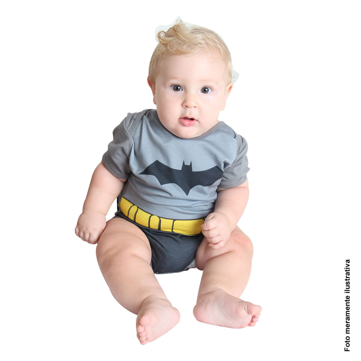 Fantasia Batman Body Bebê Verão - Liga da Justiça P / UNICA