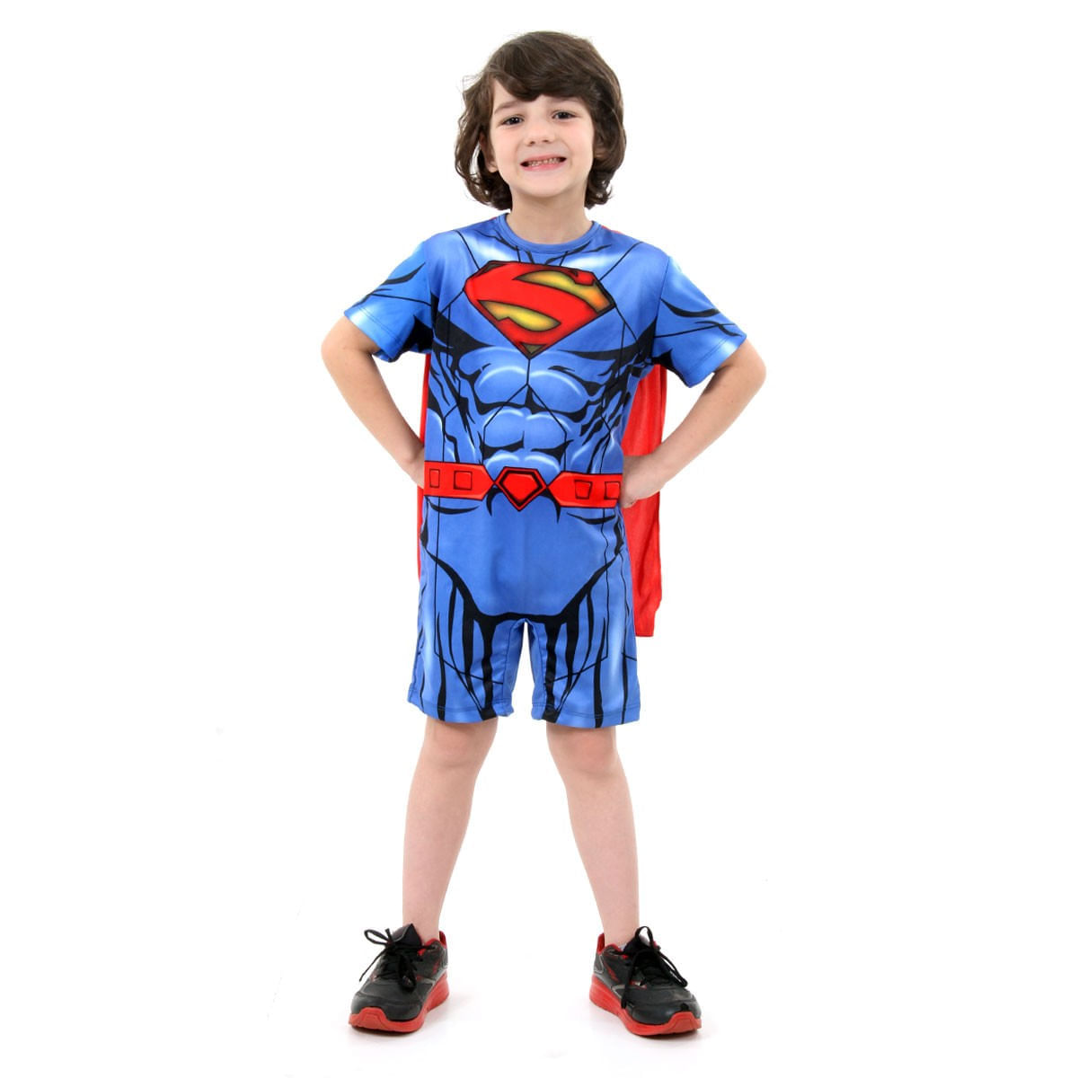 Fantasia Super Homem Curto Infantil - DC - Original P / UNICA