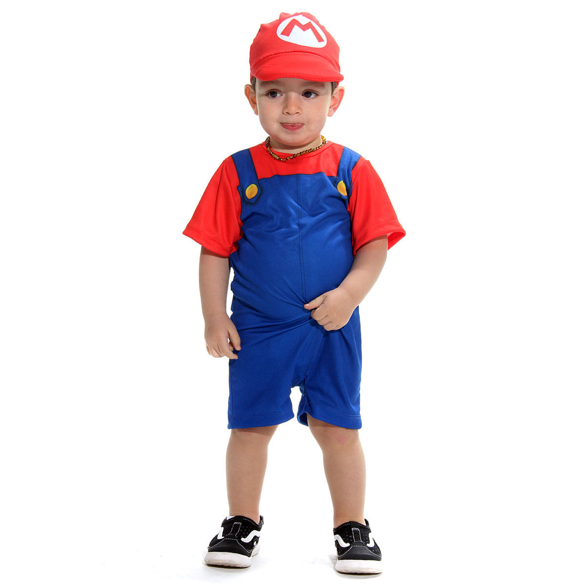 Fantasia Mario Bros Bebê - Super Mario World - Original P / UNICA