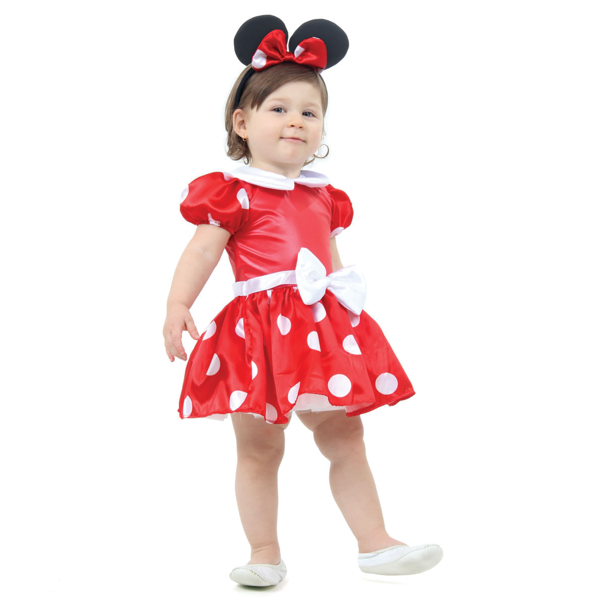 Fantasia Minnie Bebê Vermelha P / UNICA