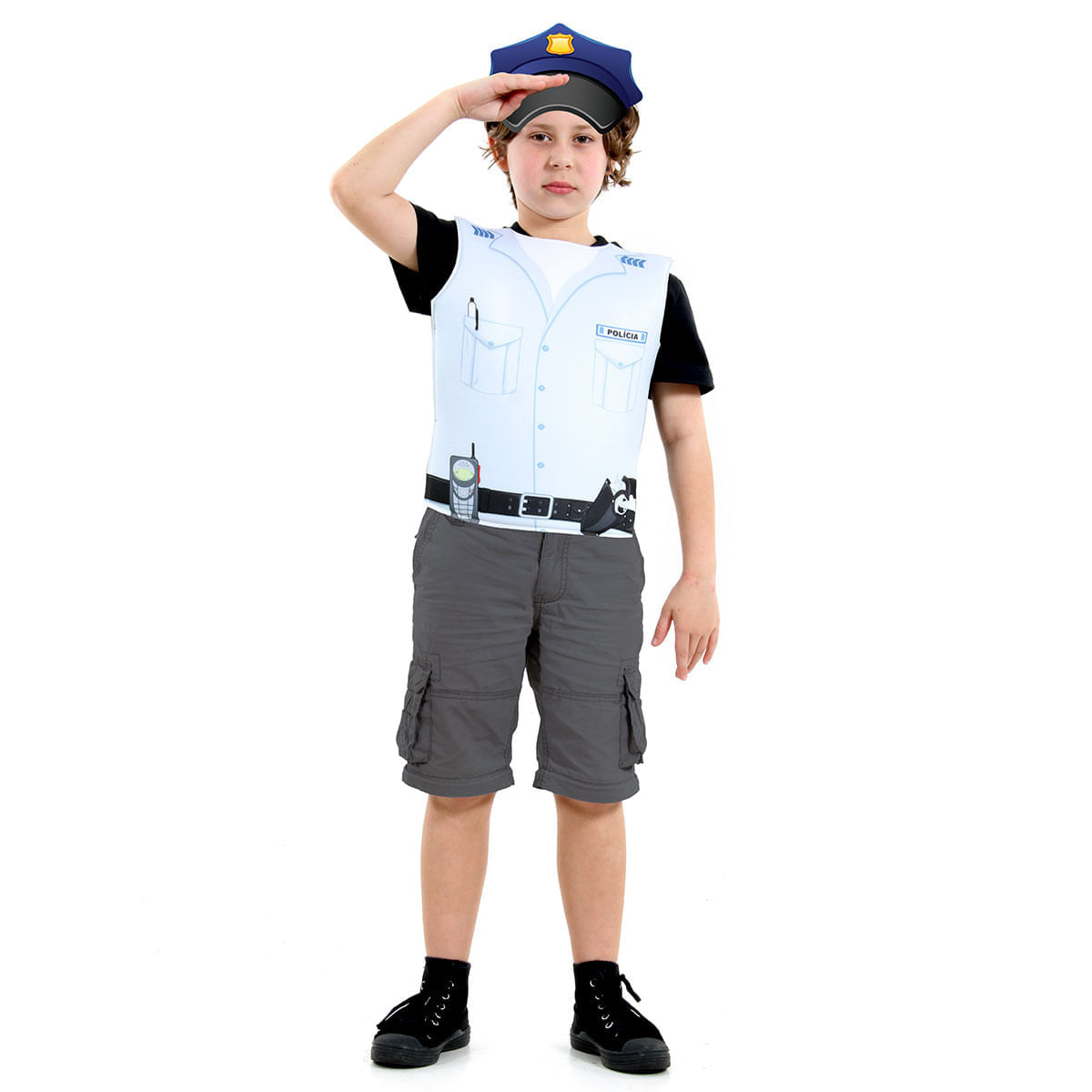 Kit Peitoral Policial Infantil - Profissões U / UNICA