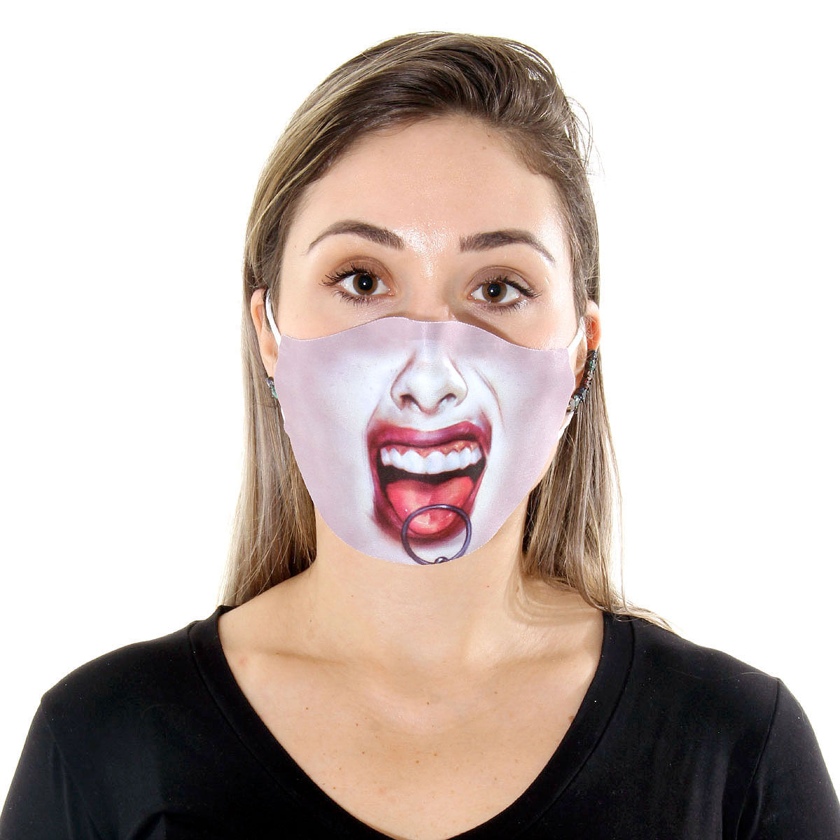 Máscara de Tecido Lavável Dupla Camada Adulto - Arlequina U / UNICA