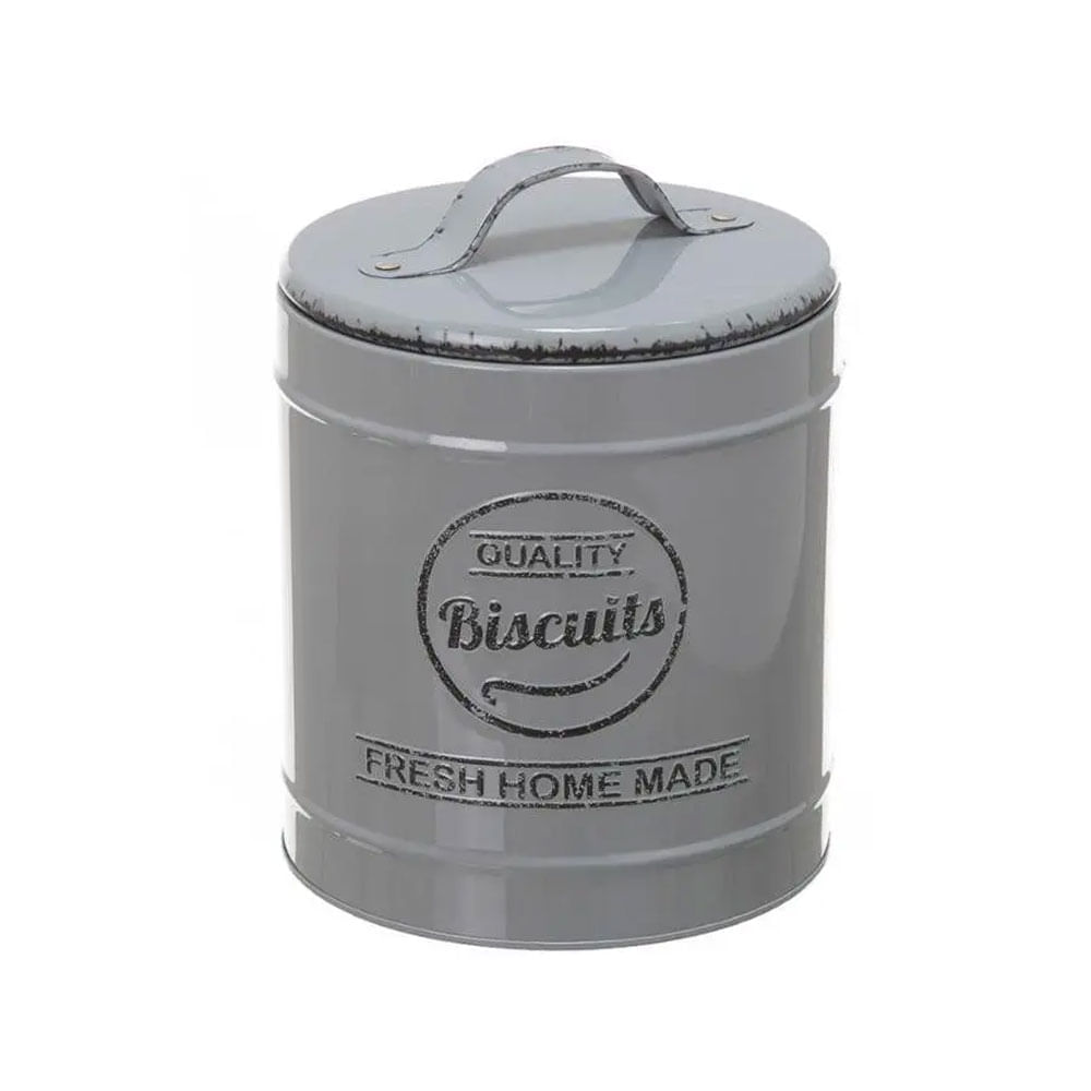 Pote Biscuits Lille Metal Cinza 13,3cm