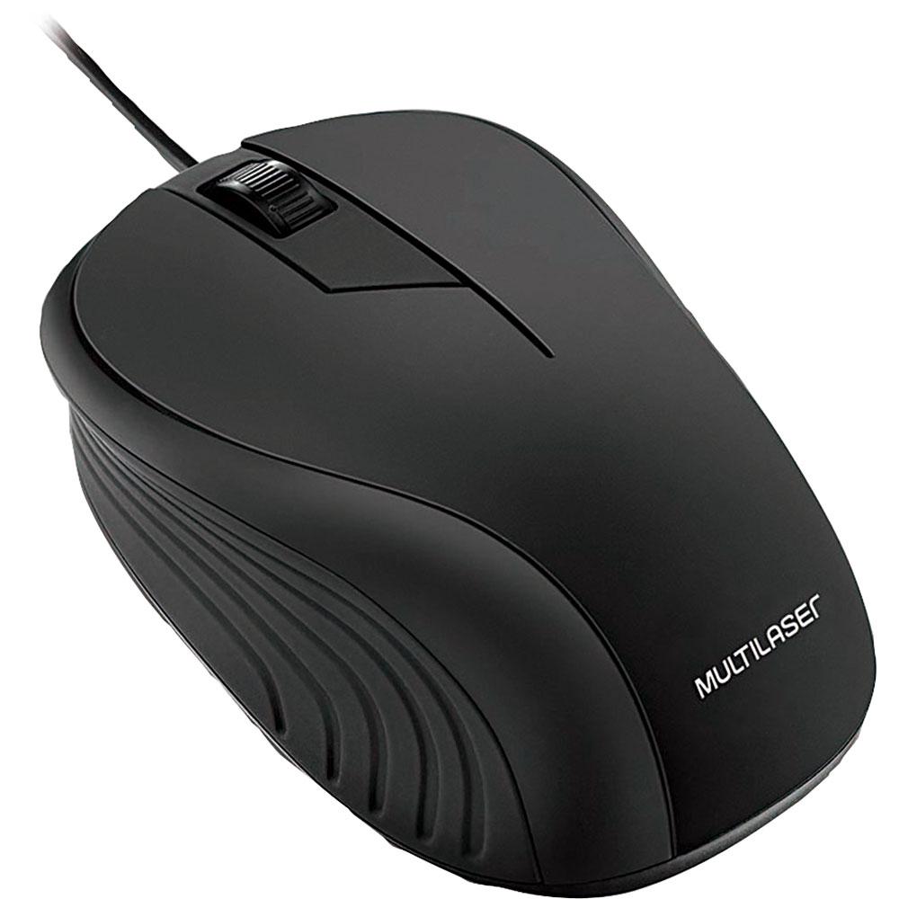 Mouse Óptico USB Multilaser MO222 Preto