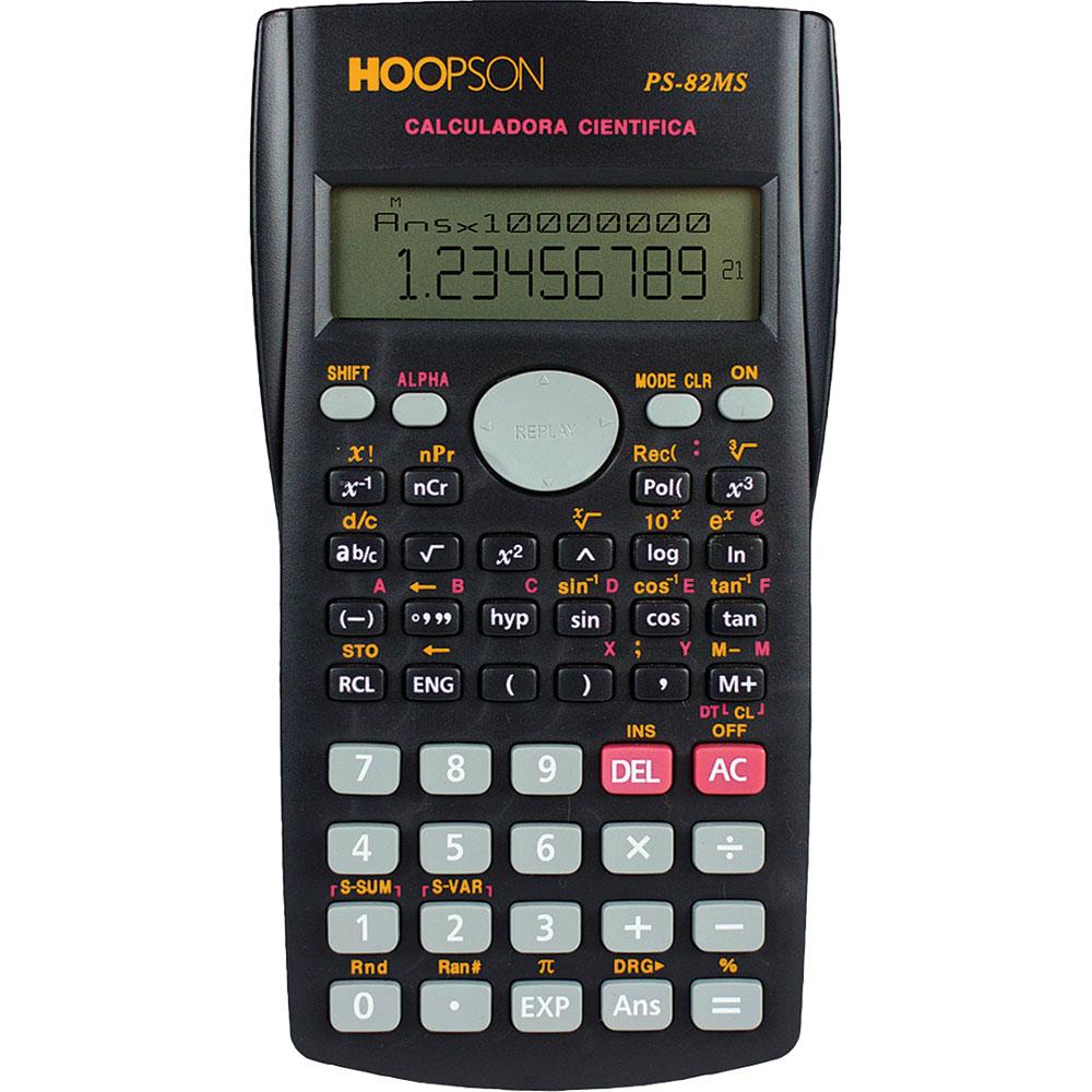 Calculadora Cientifica 12 Dígitos Hoopson PS-82MS Preta