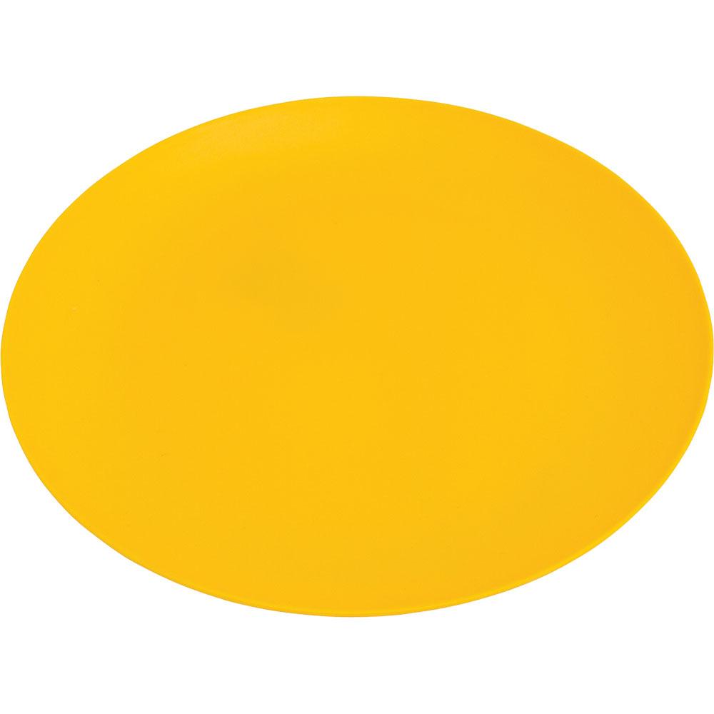 Prato de Melamina Raso 26cm Liso Amarelo Fosco