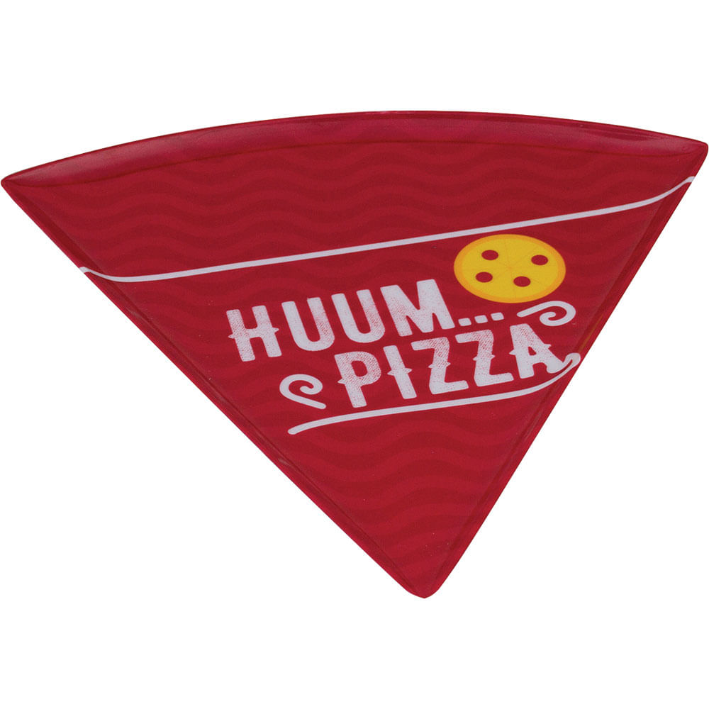 Prato para Pizza de Melamina Triangular 22cm Huum Sortido