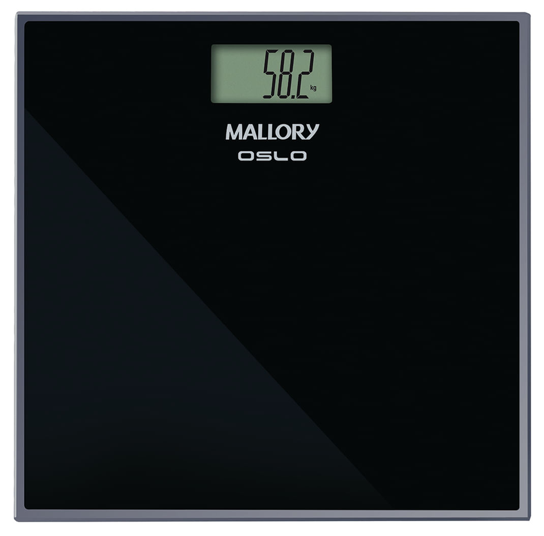 Balança Digital de Vidro 150kg Mallory Oslo Preta