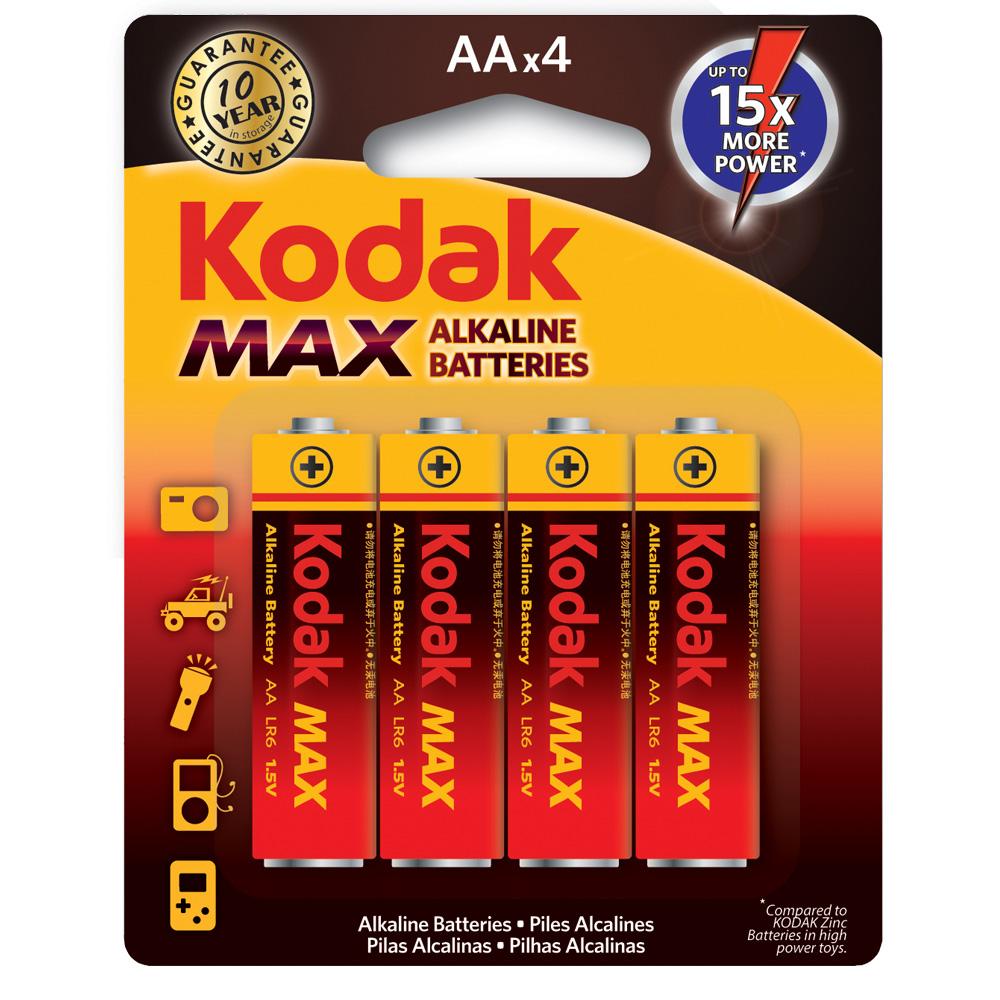 Pilha Pequena Alcalina Max Kodak com 4 Unidades 3082