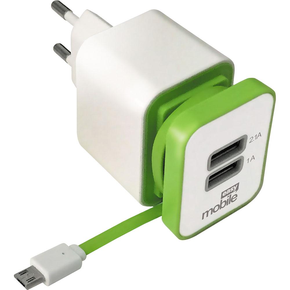 Carregador USB Easy Mobile Smart 2.1 Turbo Verde