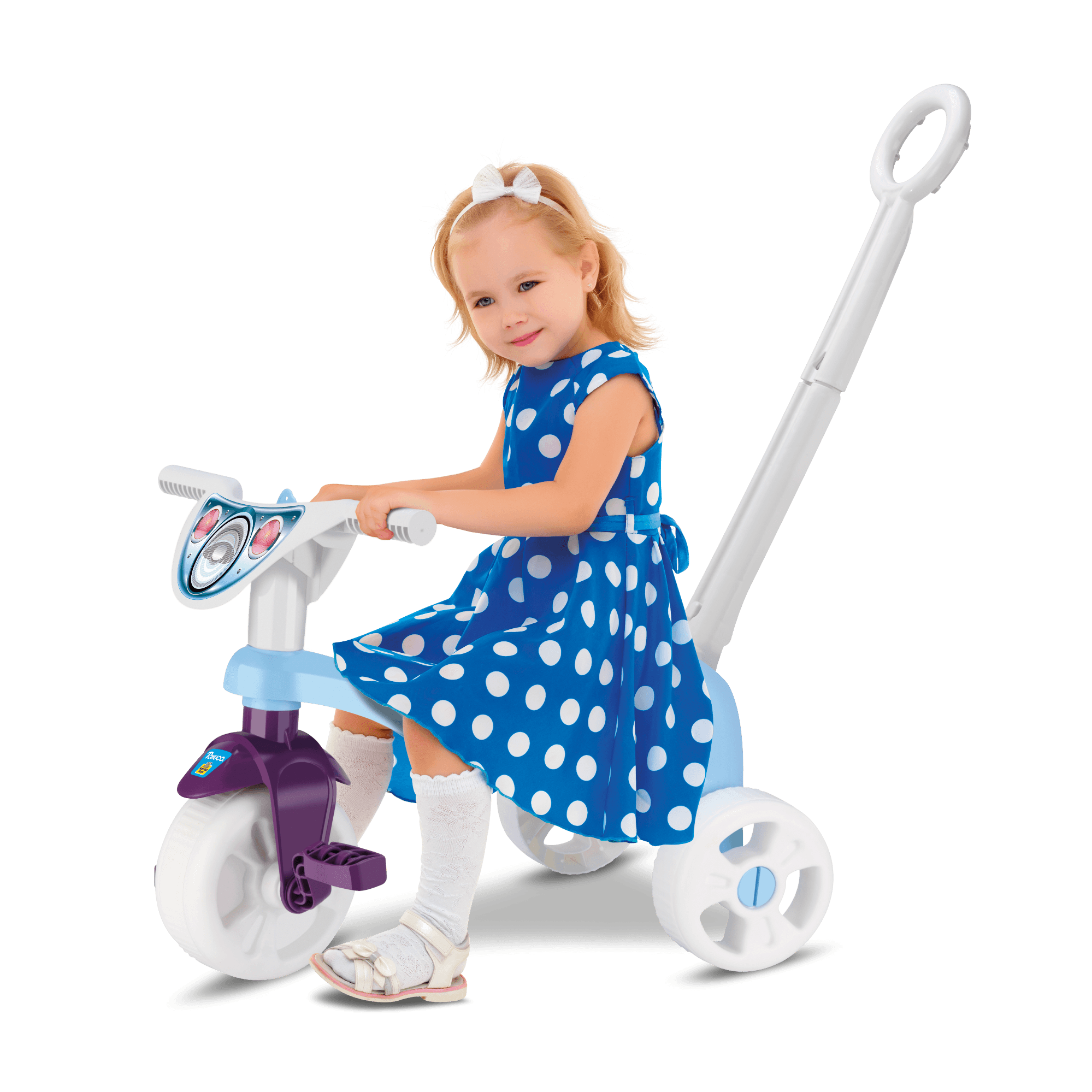 Triciclo com Haste Snow Samba Toys 615
