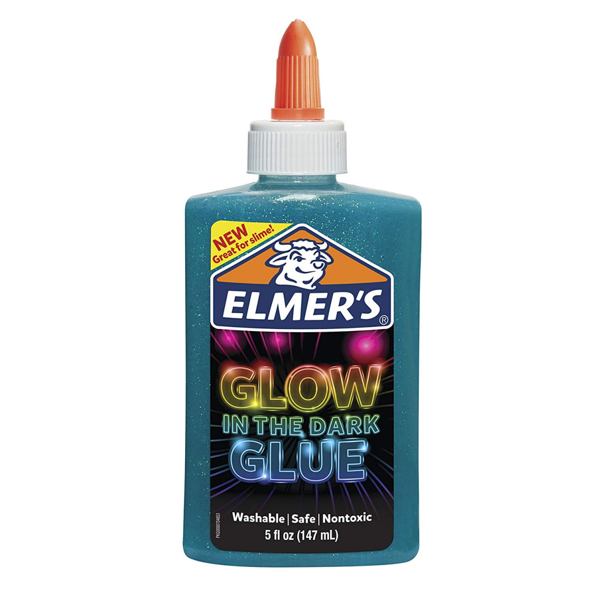 Cola Glitter Para Slime - 147 Ml - Brilha no Escuro - Azul - Elmer s Elmers