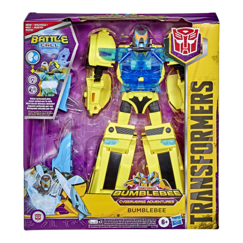 Figura Transfomável Battle Call Officer Bumblebee Transformers E8381