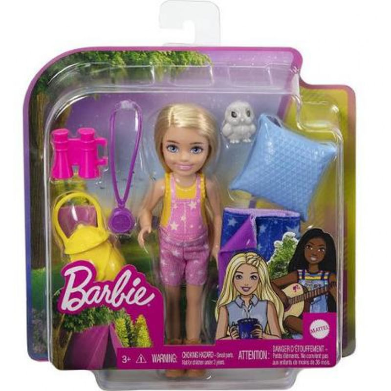 Chelsea Boneca E Acessórios Dia Do Acampamento Barbie Hdf77
