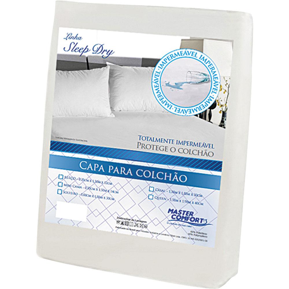 Capa Protetora de Colchão Casal 138x188cm Sleep Dry Impermeável Master Comfort