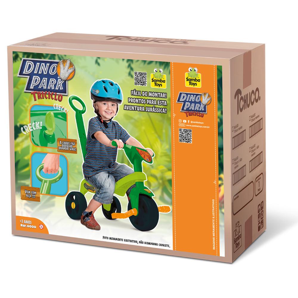 Triciclo Dino Park com Haste 639 Samba Toys