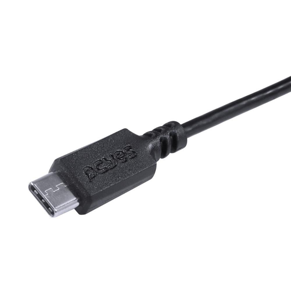Cabo USB Tipo C 2.0 para USB Tipo C / TYPE C 2 Metros Preto - PUCP-02
