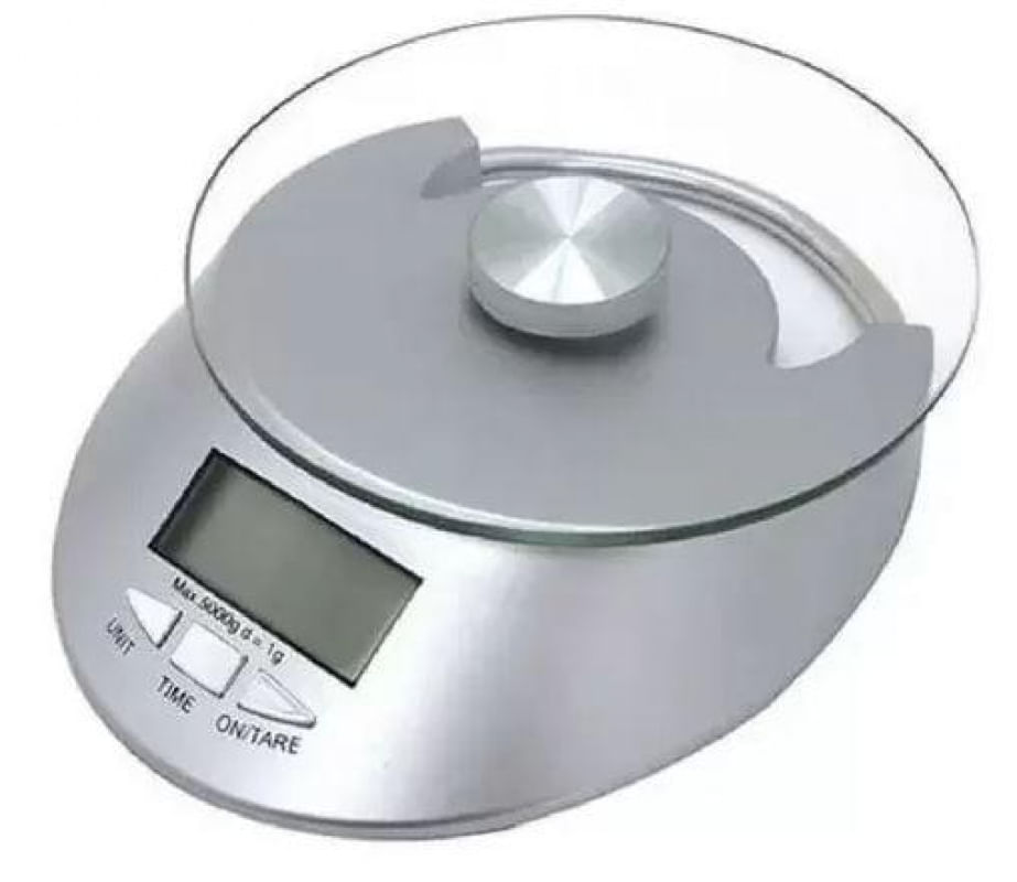 Balança Digital com Funções em Vidro para Cozinha para 5 kg  - 20 cm - Mimo Style - BZD02