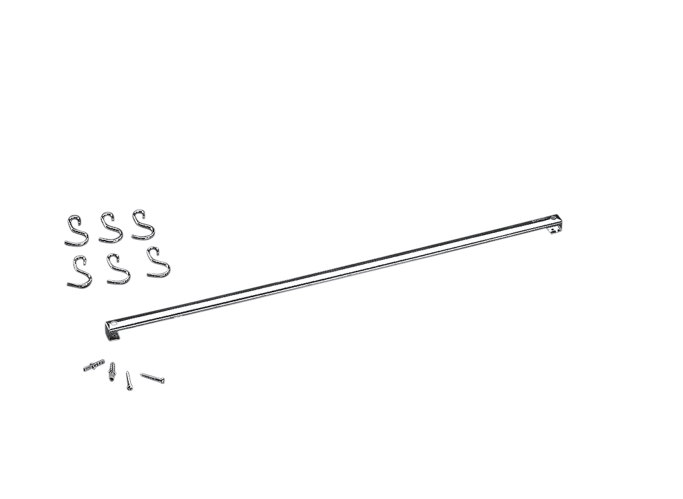 Barra Aço Inox com 6 Ganchos 60 cm - Top Pratic - Brinox