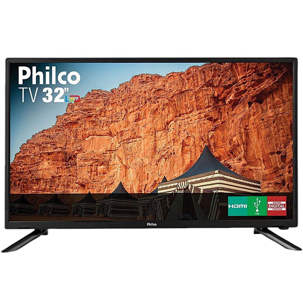 TV LED 32" Philco PTV32F10D Conversor Digital HD 2 HDMI 1 USB Preta