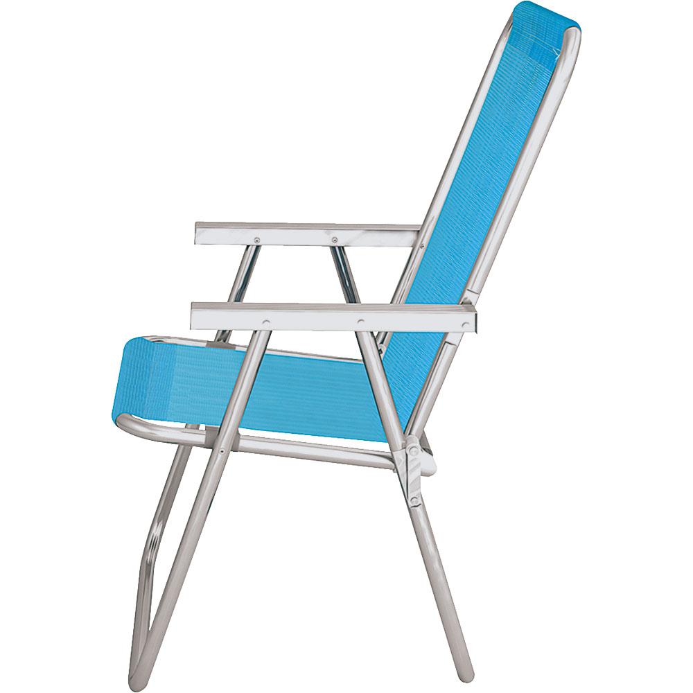 Cadeira de Praia Alta Alumínio Conforto 2160 Mor Sortida