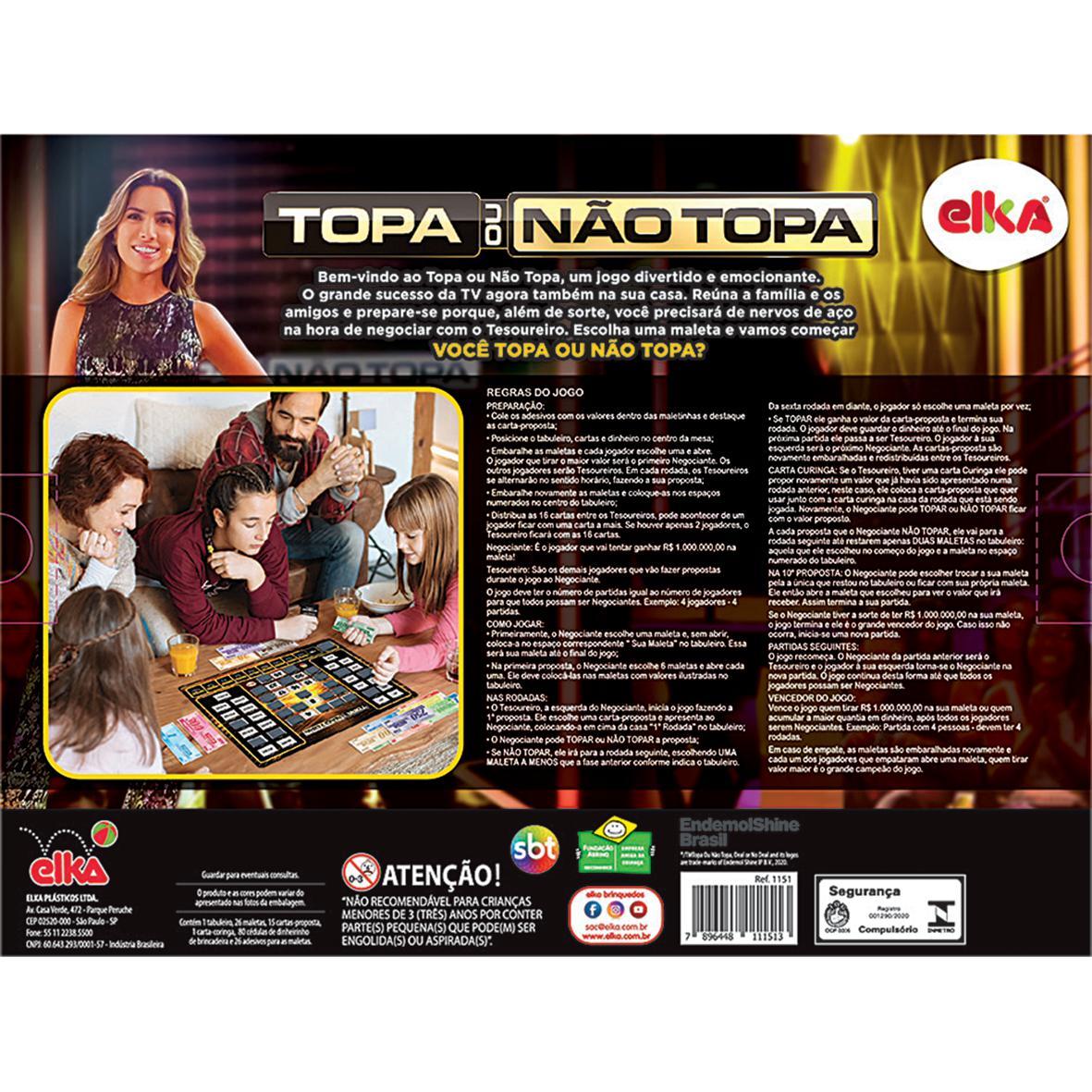 Jogo Topa ou não Topa SBT Elka 1151