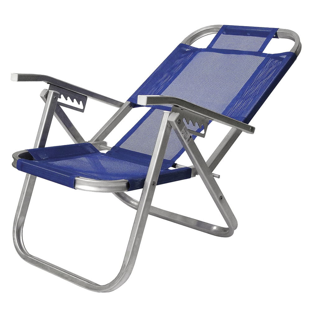 Cadeira de Praia Reclinável (5p) Alta Ipanema - Azul Royal
