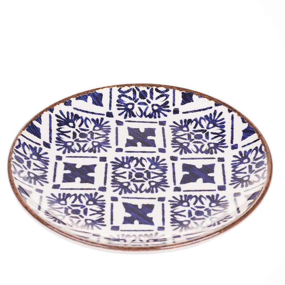 Prato de Sobremesa Cerâmica 20cm Porto Brasil Asteca