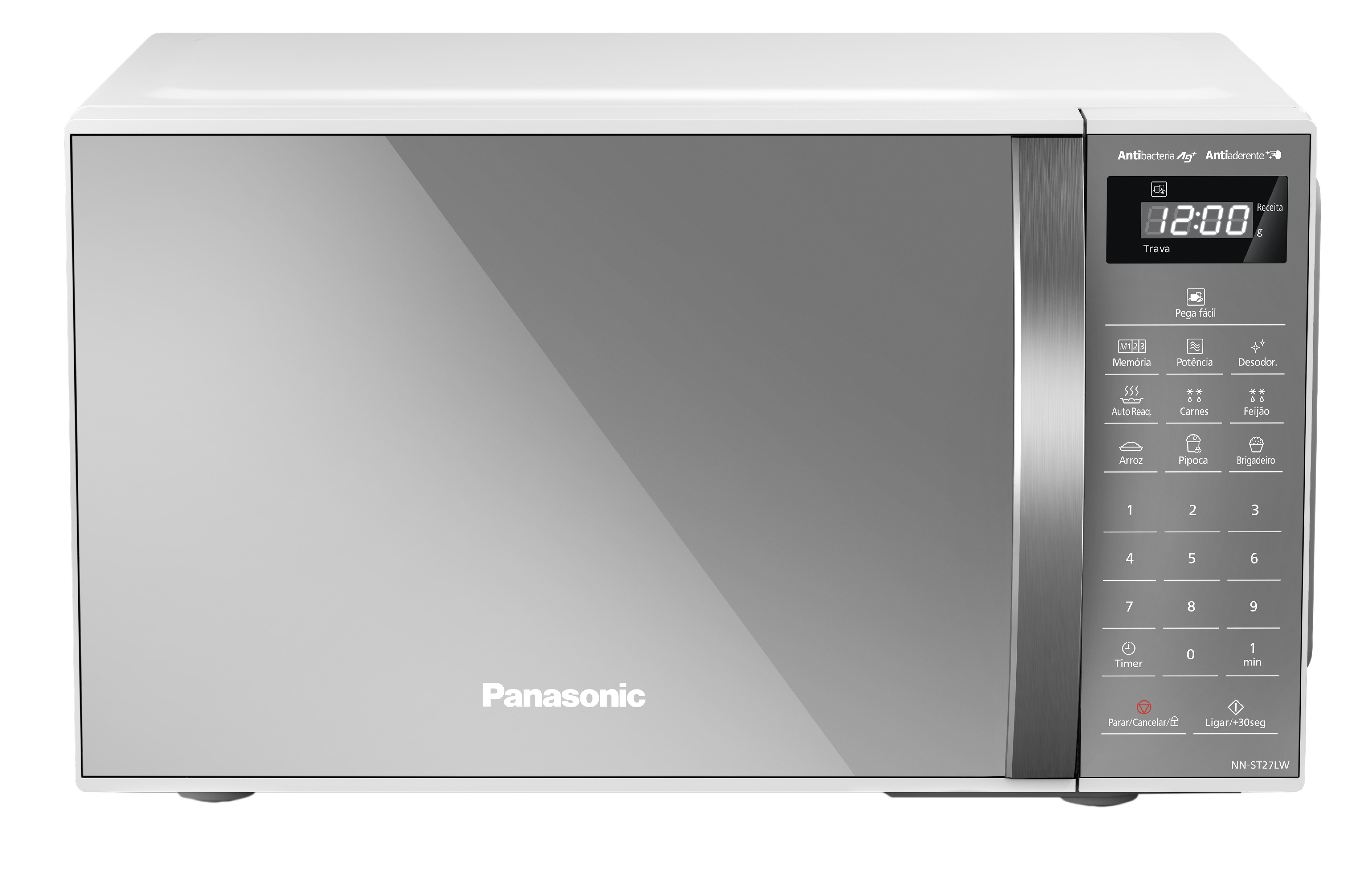 Forno Micro-ondas Espelhado 21L Panasonic ST27LWRUN Branco 220V